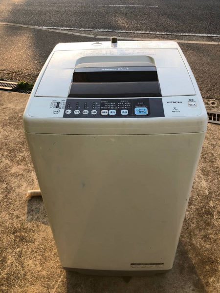 全自動洗濯機 7kg HITACHI 2015年製 白 NW-7TY 苫小牧西店